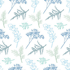 Hand drawn doodle seamless pattern background texture