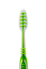 colored toothbrush on an isolated background, close up