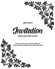 Obraz premium Flower ornament concept for invitation hand draw vector art