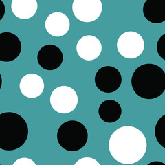 Rounds circles and spheres. Seamless vector EPS 10 pattern. Multicolor Figures. Texture for print and Banner. Flat style