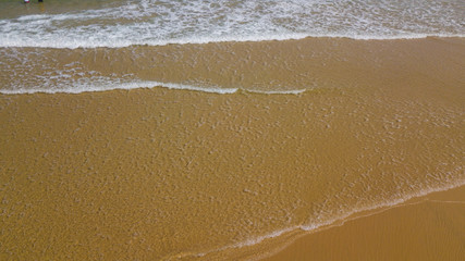 Beautiful waves in the sea, amazing nature beach background. Royalty high-quality stock photo image ocean water, sea surface, sand. Turquoise waves, clear water surface background for tex and design