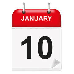 Daily calendar January day 10