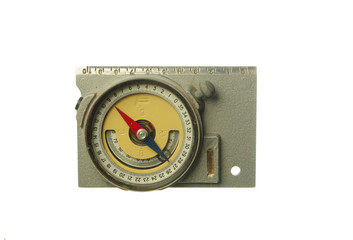 Equipment for tourism. Compass. Isolated on white