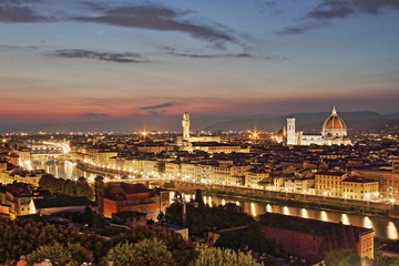 Obraz premium Beautiful sunset from Florence