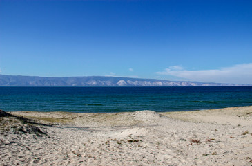 Fototapeta na wymiar Baikal lake beach 
