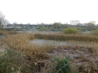 Obraz premium fiume e valle in inverno