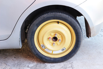Spare wheel car
