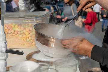 Dragon breath liquid nitrogen dipped cereal
