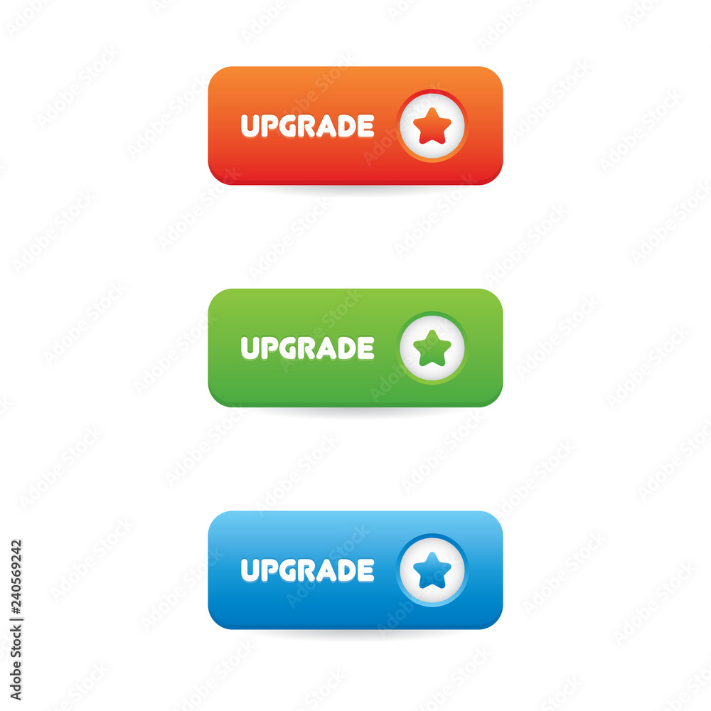 Poster vector upgrade buttons