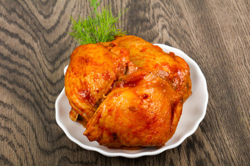 Roasted chicken thigh