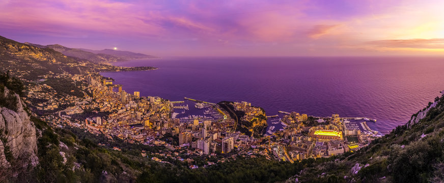 Principauté de Monaco (coucher de soleil)