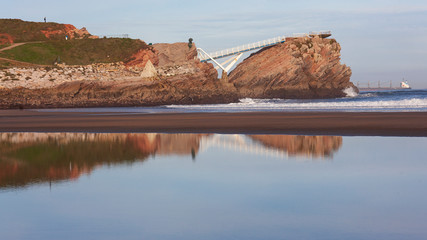 Naklejka premium Playa de Salinas en Castrillón, Asturias