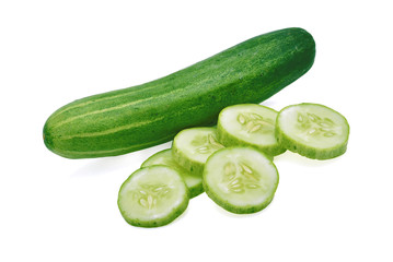 Cucumber isolated on white background