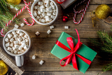 Woman's hands with christmas gift