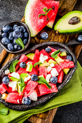Watermelon and feta salad