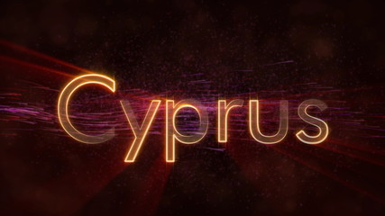 Cyprus - Shiny country name text