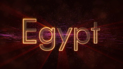 Egypt - Shiny country name text