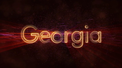 Georgia - Shiny country name text