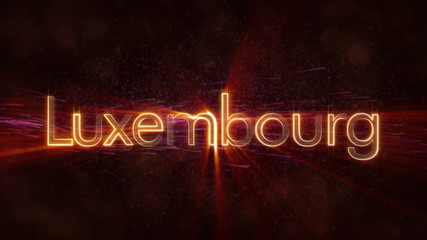 Luxembourg - Shiny country name text