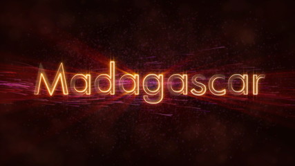 Madagascar - Shiny country name text