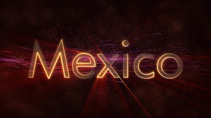 Mexico - Shiny country name text