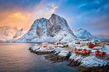 Hamnoy fishing village on Lofoten Islands, Norway 