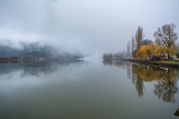 Fototapeta premium lake in fog
