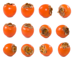 isolated image of a persimmon close up