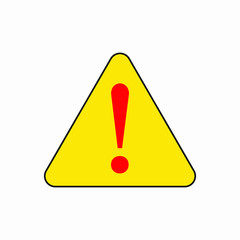 Warning attention sign, warning triangle icon