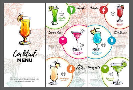 Cocktail menu design