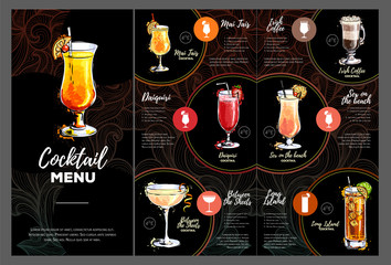 Cocktail menu design