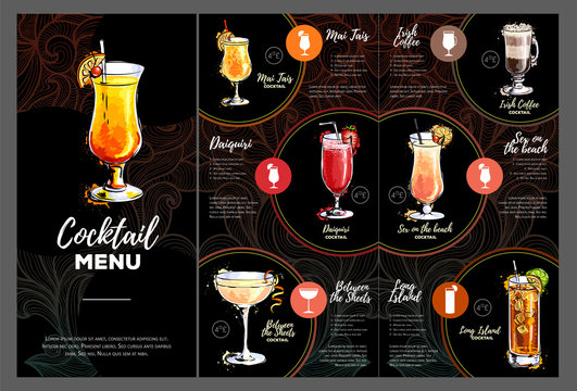 Cocktail menu design