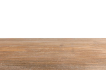 brown striped wooden tabletop on white