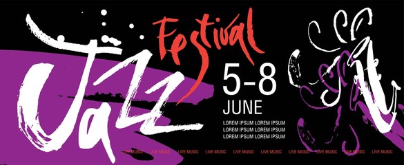 Vector Jazz festival poster template