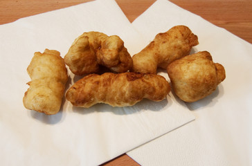 Crispeddi calabresi, traditional italian christmas dessert