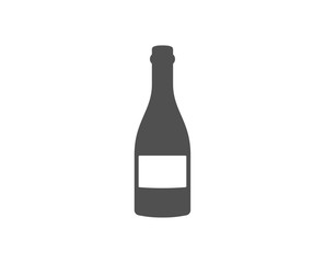 Champagne bottle icon. Anniversary alcohol sign. Celebration event drink. Quality design element. Classic style icon. Vector