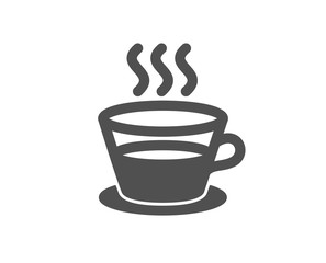 Coffee and Tea icon. Hot drink sign. Fresh beverage symbol. Quality design element. Classic style icon. Vector