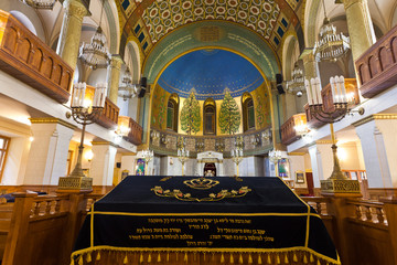 Synagogue. place to read the scroll of the Torah - obrazy, fototapety, plakaty