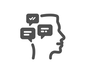 Chat Messages icon. Conversation sign. Communication speech bubbles symbol. Quality design element. Classic style icon. Vector