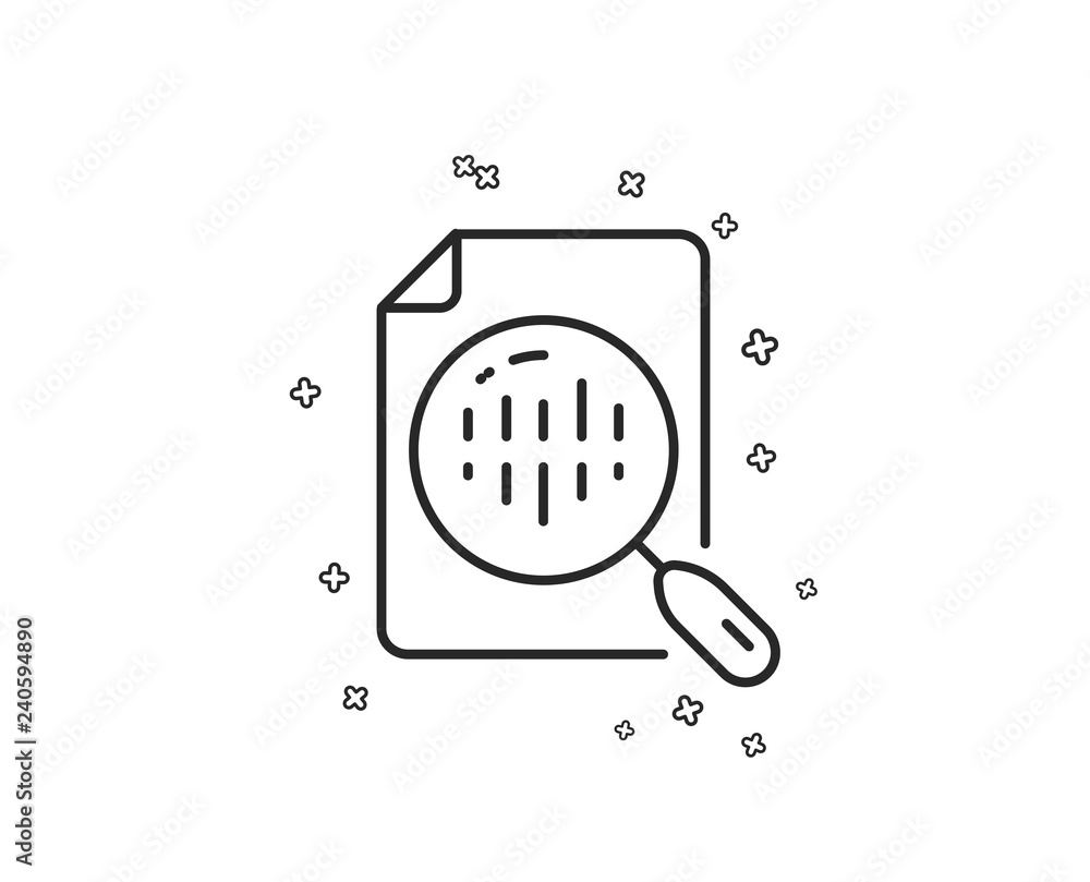 Aufkleber diagram chart line icon. analytics graph sign. market analytics symbol. geometric shapes. random cro
