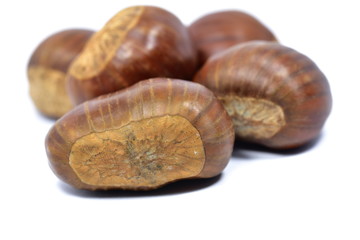 Fresh delicious chestnuts 