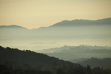 sunrise in mountains