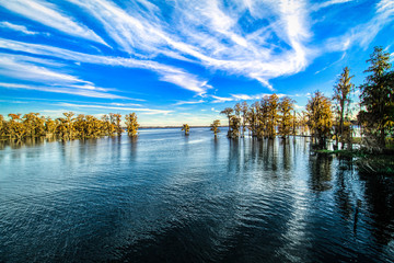 Obraz premium blue sky on lake