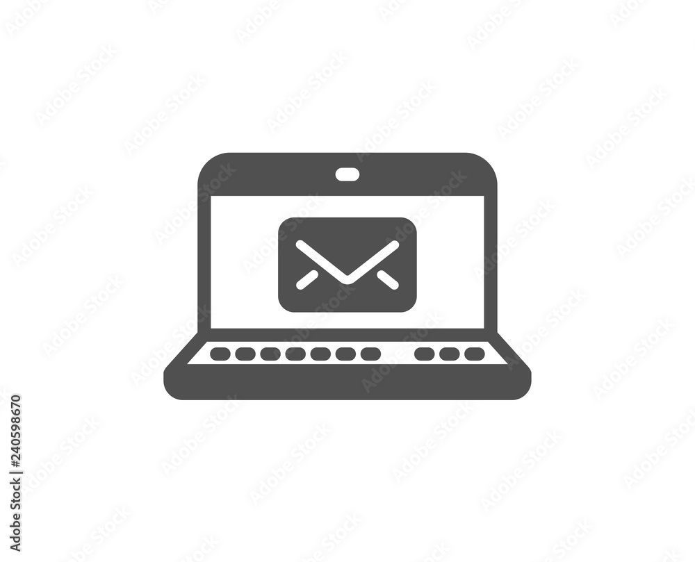 Poster e-mail icon. message correspondence sign. communication symbol. quality design element. classic styl