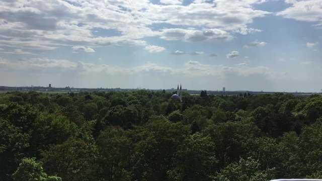 Bird's Eye View of Tempelhofer Feld and Mosque in Berlin, Germany