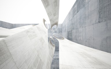 Empty dark abstract concrete smooth interior . Architectural background. 3D illustration and rendering