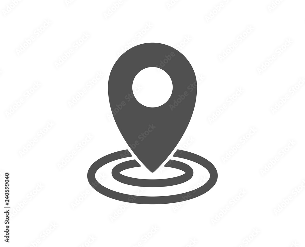 Poster location icon. map pointer sign. quality design element. classic style icon. vector