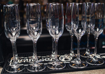 empty wine glasses