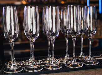 empty wine glasses