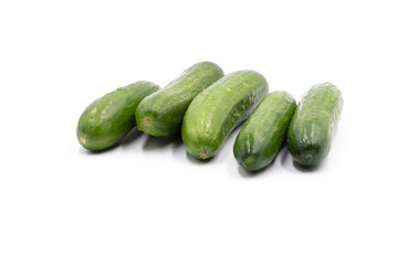 Mini Cucumber isolated on white